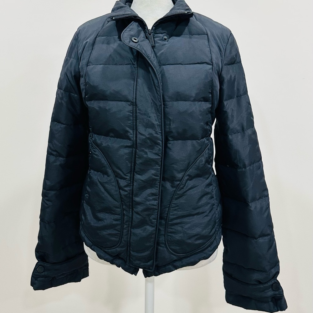 Womens Calvin Klein Puffer Quilted Jacket Black‎ Size XS No Hood